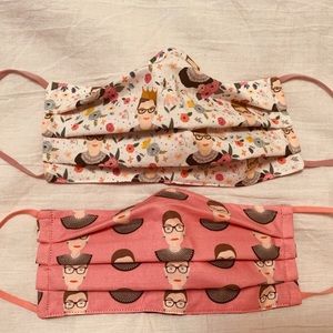 New RBG face mask floral USA cotton o/s great gift